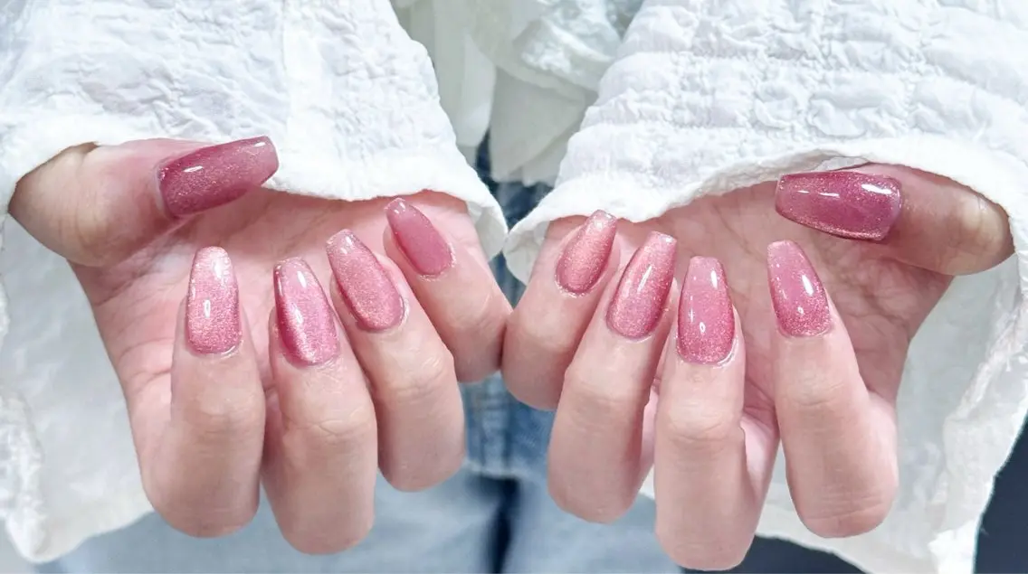 ネイル アートネイル オーロラネイル チークネイル フレンチネイル ガラスフレンチ ハンドネイル 🎀🎀YooLi Nail Salonのネイルデザイン