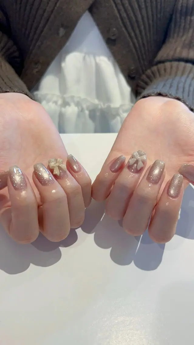 ネイル フラッシュネイル 氷ネイル・うるうるネイル ハンドネイル plume. noaのネイルデザイン
