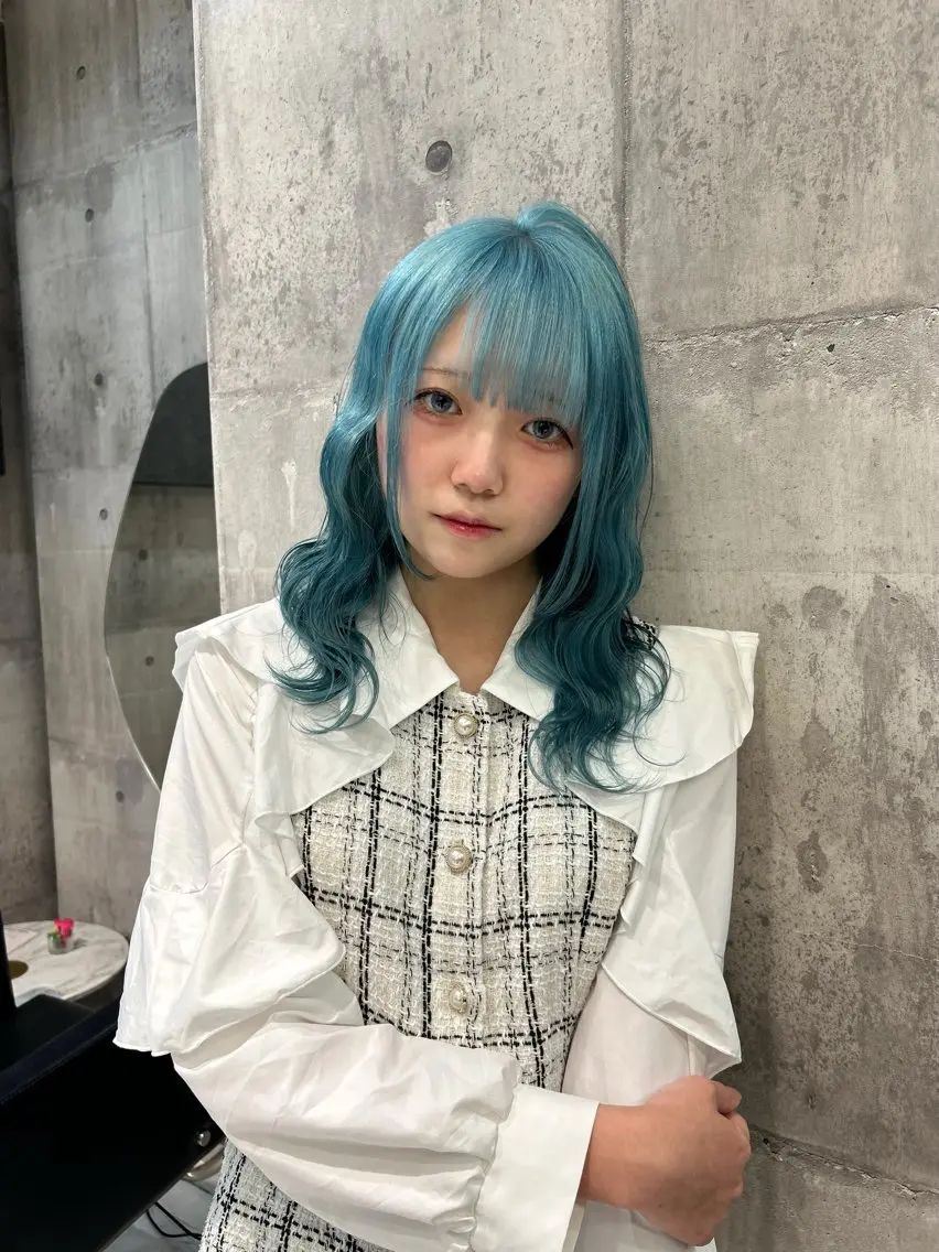 セミロング カラー ヘアアレンジ 【ピンク/ラベンダー 】mao🐩💜のヘアスタイル