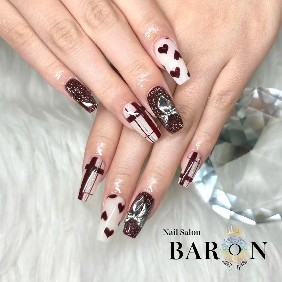 ネイル バレンタイン ♛︎BARON♛︎ SUMIRE.のネイルデザイン
