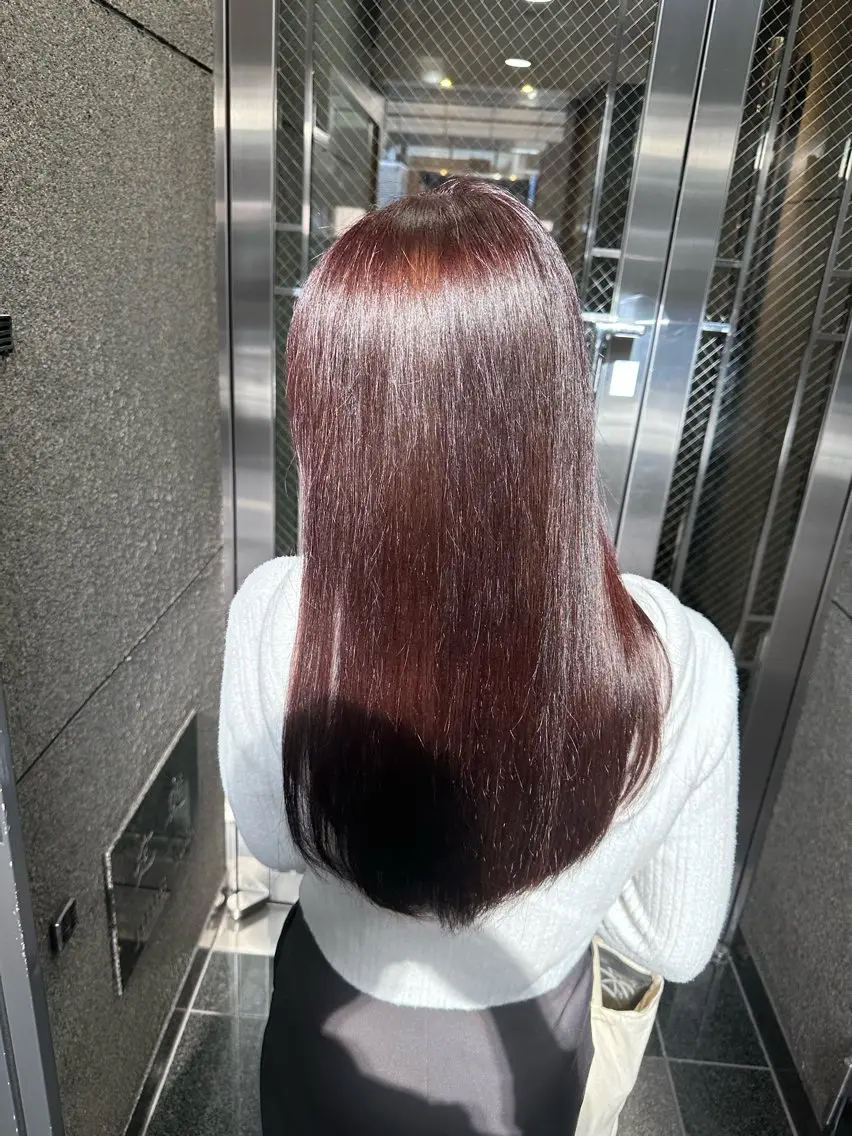 ロング カラー カット ヘアカラー 小顔カット✨ 透明感カラー/村上のヘアスタイル
