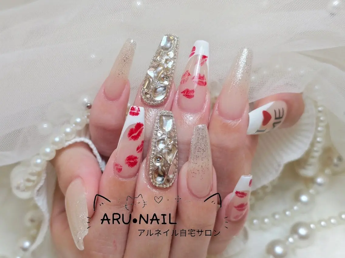 ネイル アートネイル ロングネイル ARU·NAIL 自宅サロン港区宝神のネイルデザイン