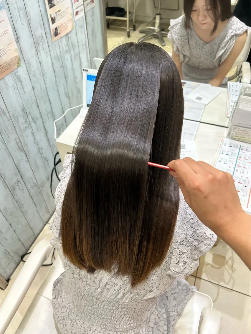ロング ヘアカラー トリートメント 【髪質改善カラー】 瀧田嵐士🇰🇷のヘアスタイル