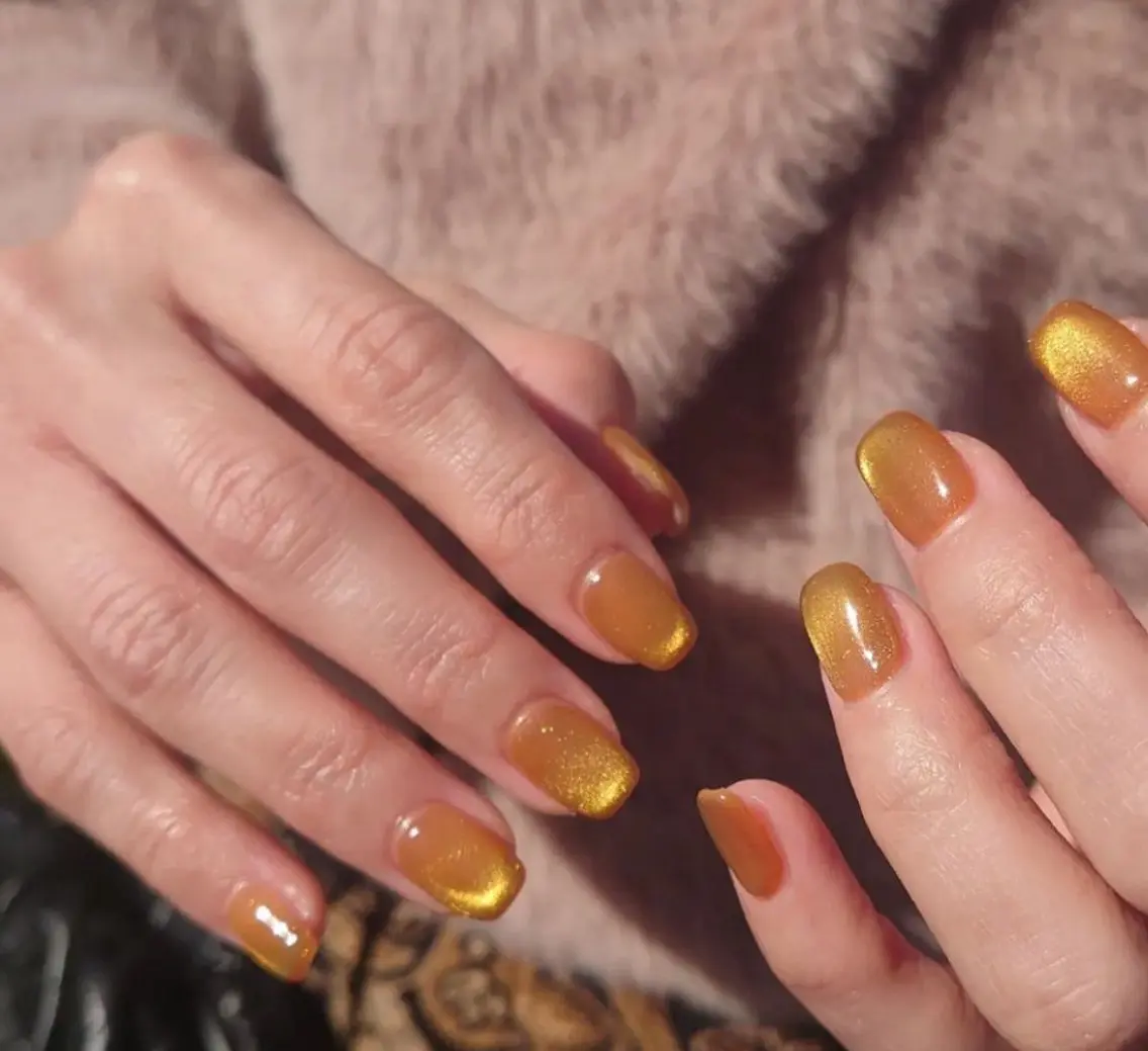 ネイル オレンジ FOLIA.U kanakoのネイルデザイン