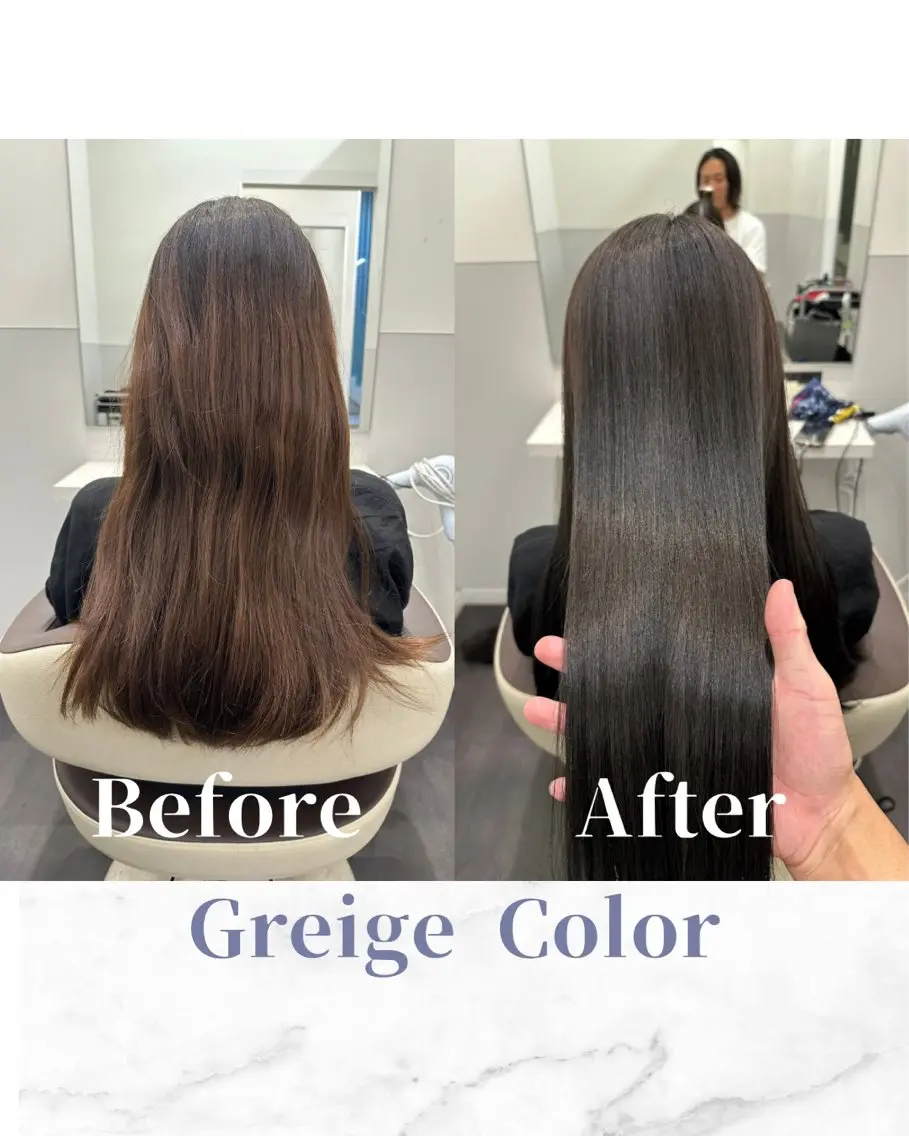 ロング カラー 透明感カラー グレージュ 髪質改善 トリートメント カット ヘアカラー トリートメント 【美髪矯正 /髪質改善】RINのヘアスタイル