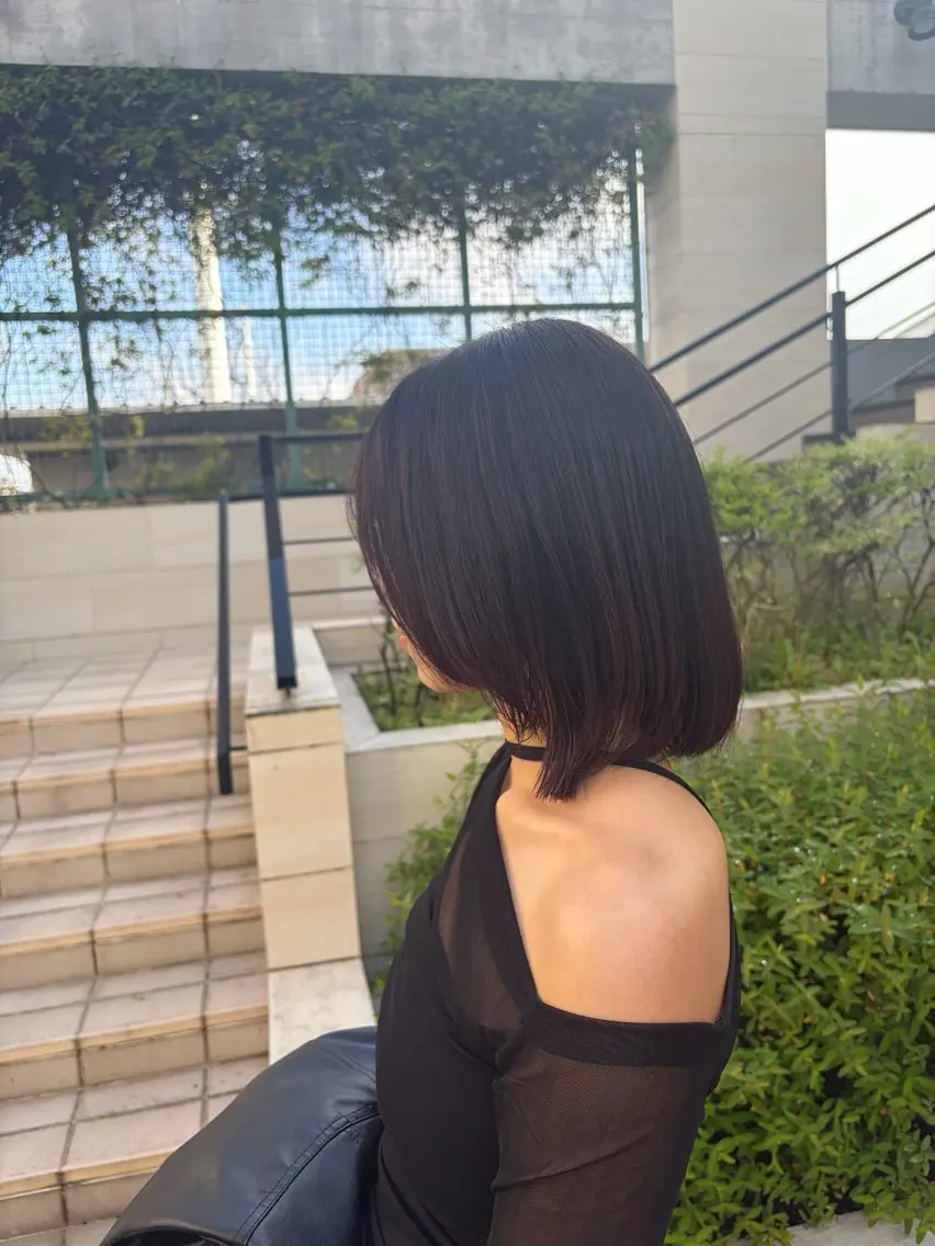 ミディアム レッドブラウン カット ヘアカラー 🎀ноиокa🎀 レイヤー×暖色カラーのヘアスタイル