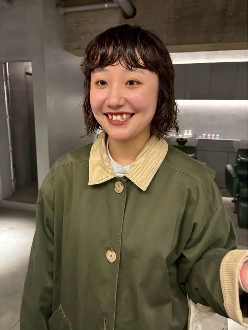 ショート パーマ 中村 衣里のヘアスタイル