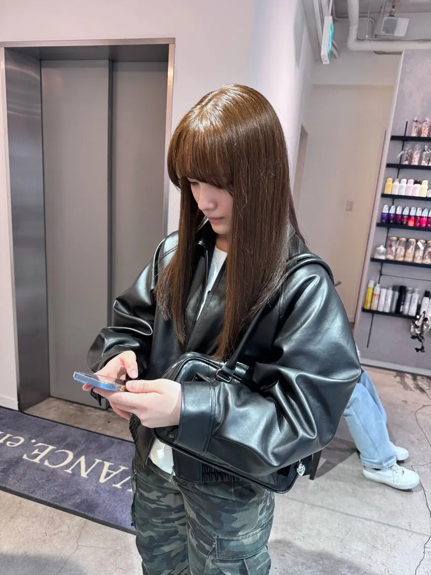 ロング カラー ベージュカラー オレンジ ヘアカラー AVANCE.ens 広島袋町店ayuのヘアスタイル