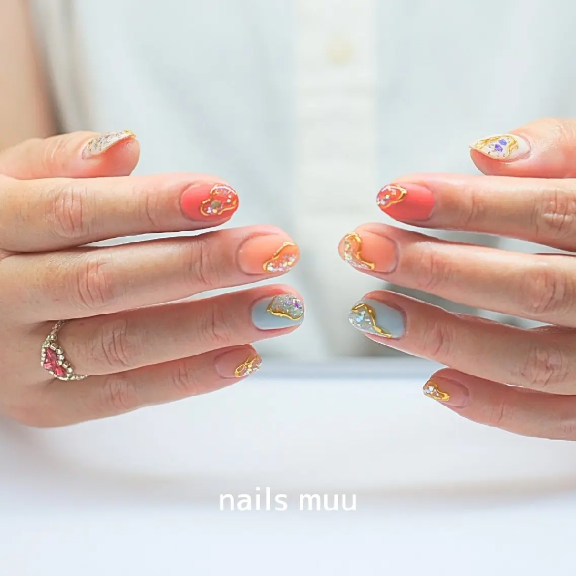 ネイル マットネイル 持ち込み nails muu まゆのネイルデザイン