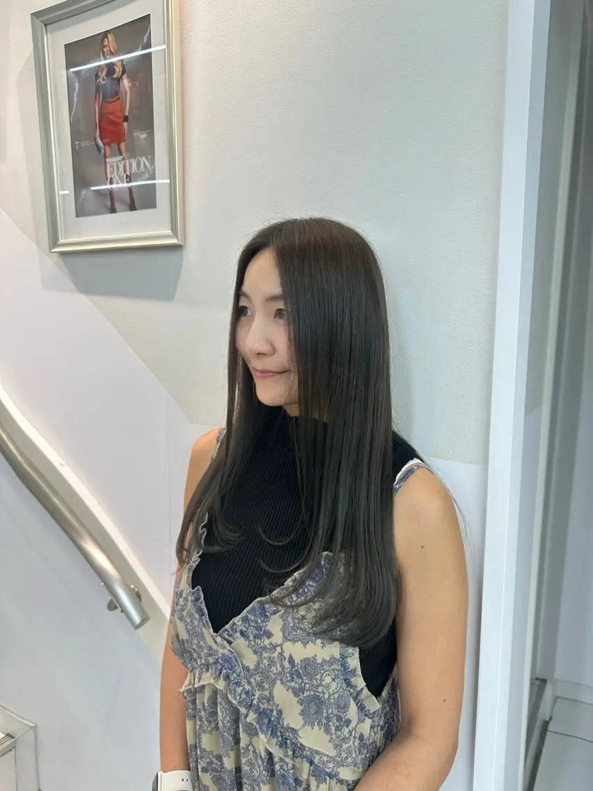 ロング レイヤーカット はにいレイヤーカット モデル募集中のヘアスタイル