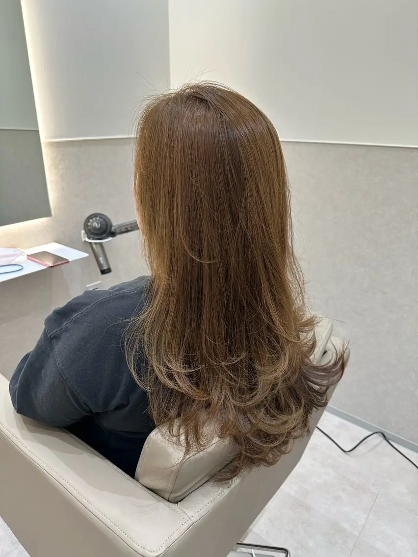 ロング カット ヘアカラー 縮毛矯正💎髪質改善 レイヤー✨山内健太郎のヘアスタイル