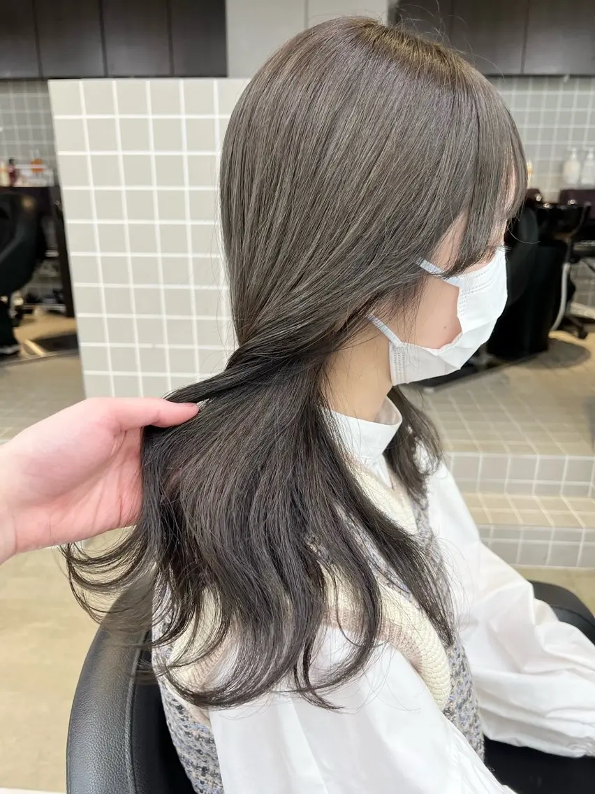 ロング カラー パーマ ヘアアレンジ メンズ 上品＆韓国風 🥀海心🥀のヘアスタイル