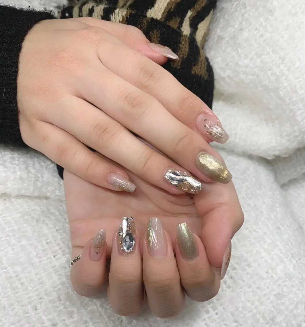 ネイル 長さ出し ニュアンスネイル スカルプネイル *･*MIMnail 1号店･*:･*のネイルデザイン
