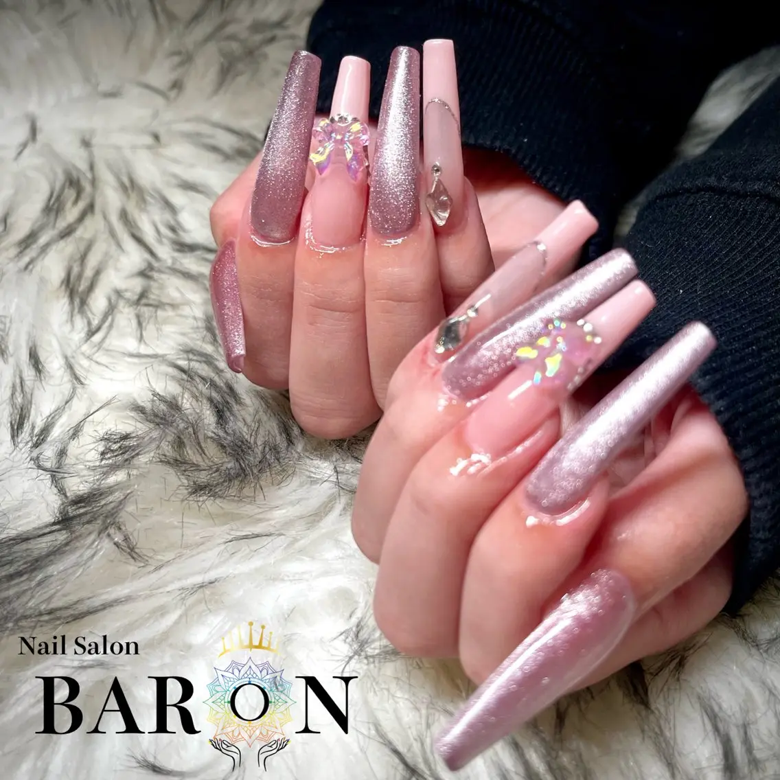 ネイル ピンク ハンドネイル ☆SAKI☆ BARON 店長のネイルデザイン