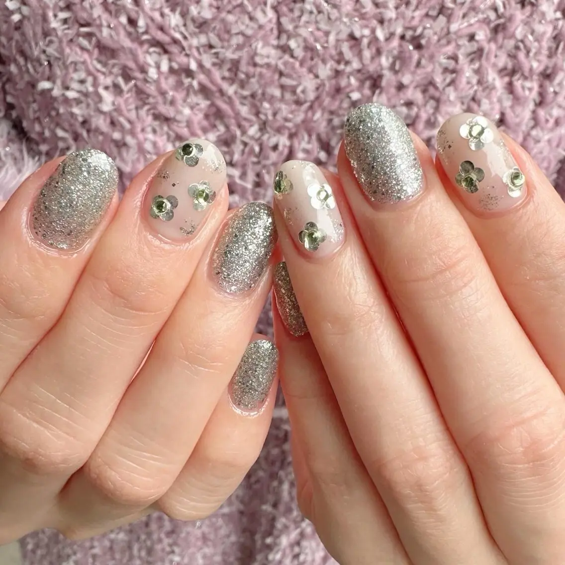 ネイル フラッシュネイル フラワーネイル ホログラムネイル 氷ネイル・うるうるネイル 韓国ネイル 🪞KAPE NAIL 🪞のネイルデザイン