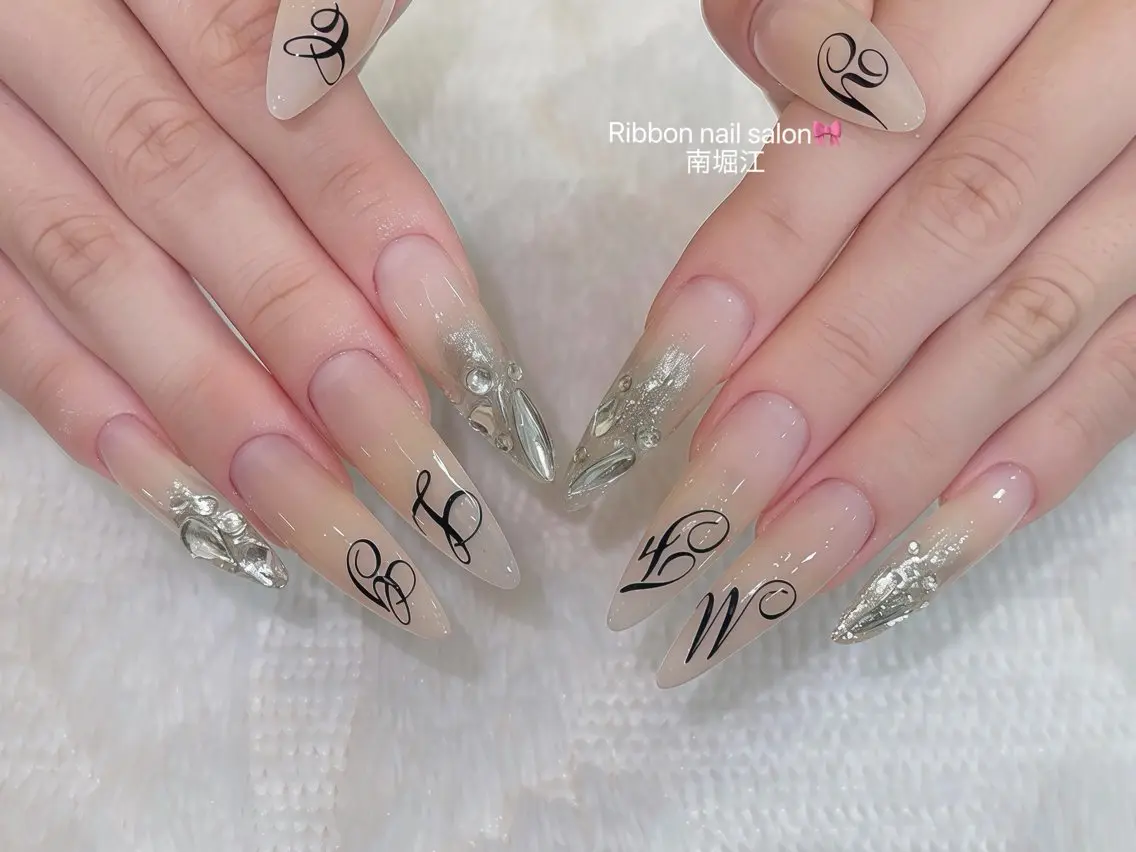 ネイル ハンドネイル RibbonNail 南堀江のネイルデザイン