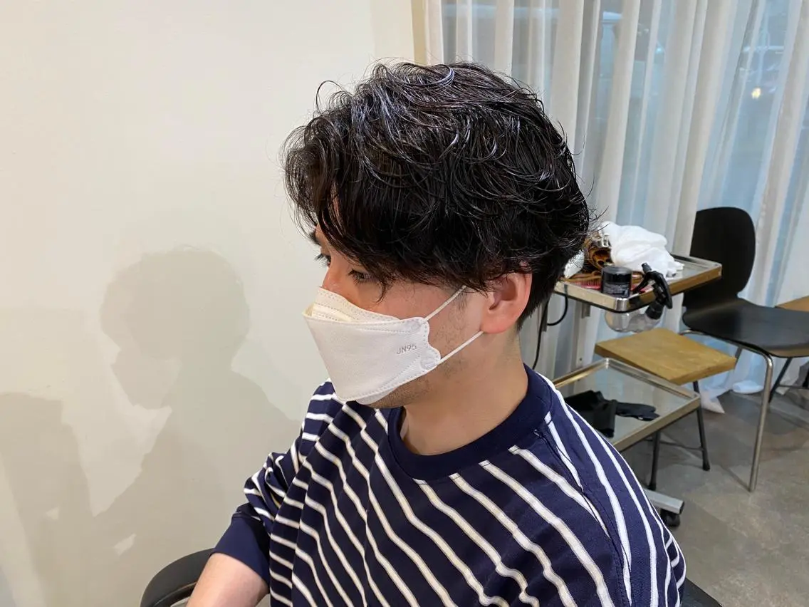 メンズ マッシュ メンズパーマ 刈り上げ ✨弱酸性縮毛/艶々✨ 髪質改善Mai🌟のヘアスタイル