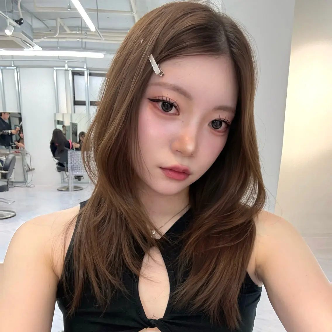ロング カラー カット ヘアカラー トリートメント ヘアセット 髪質改善/縮毛矯正/ ブリーチなしカラーのヘアスタイル