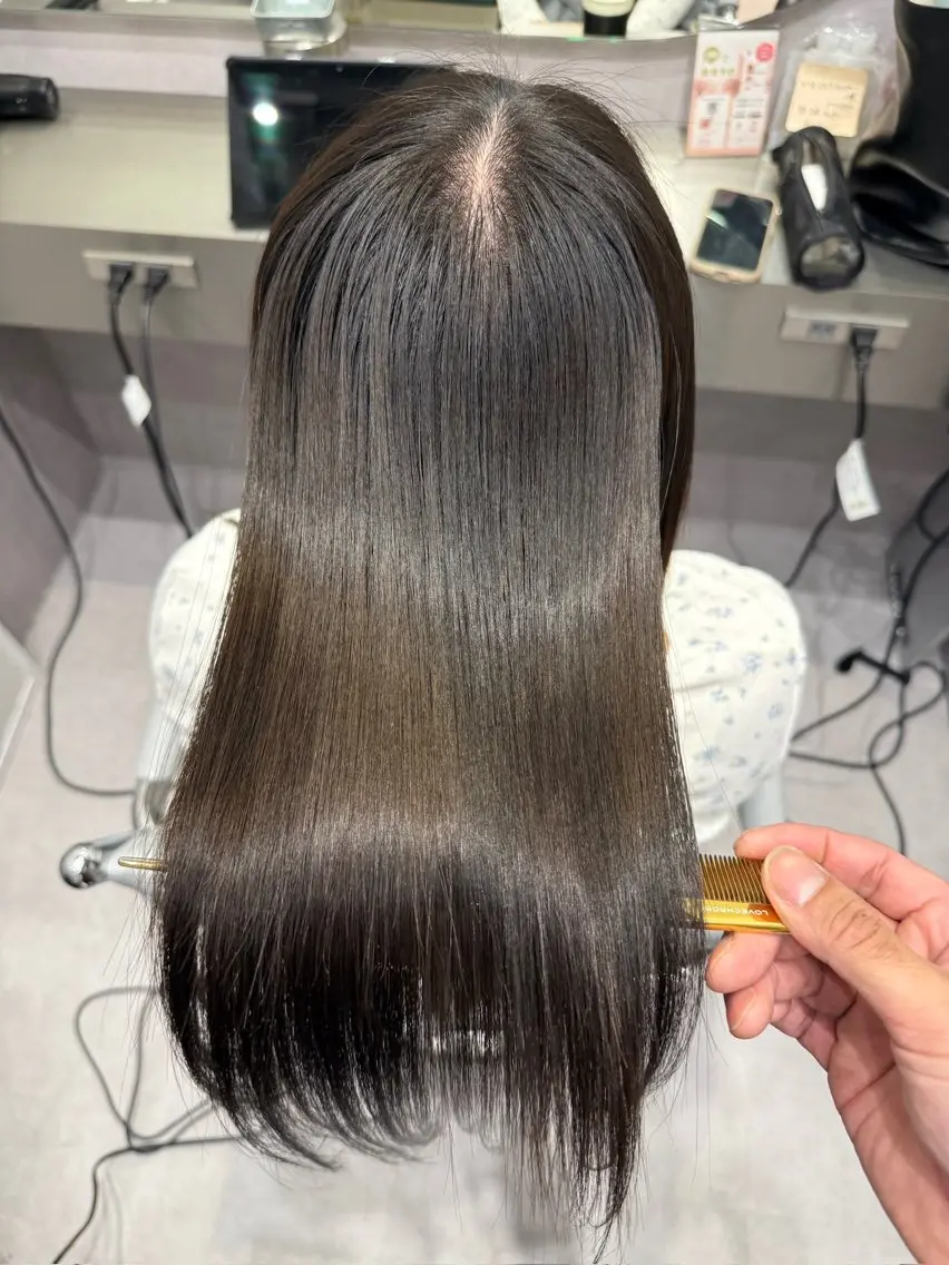 セミロング 縮毛矯正 トリートメント 【髪質改善の専門店】 🫧鷹司郎のヘアスタイル