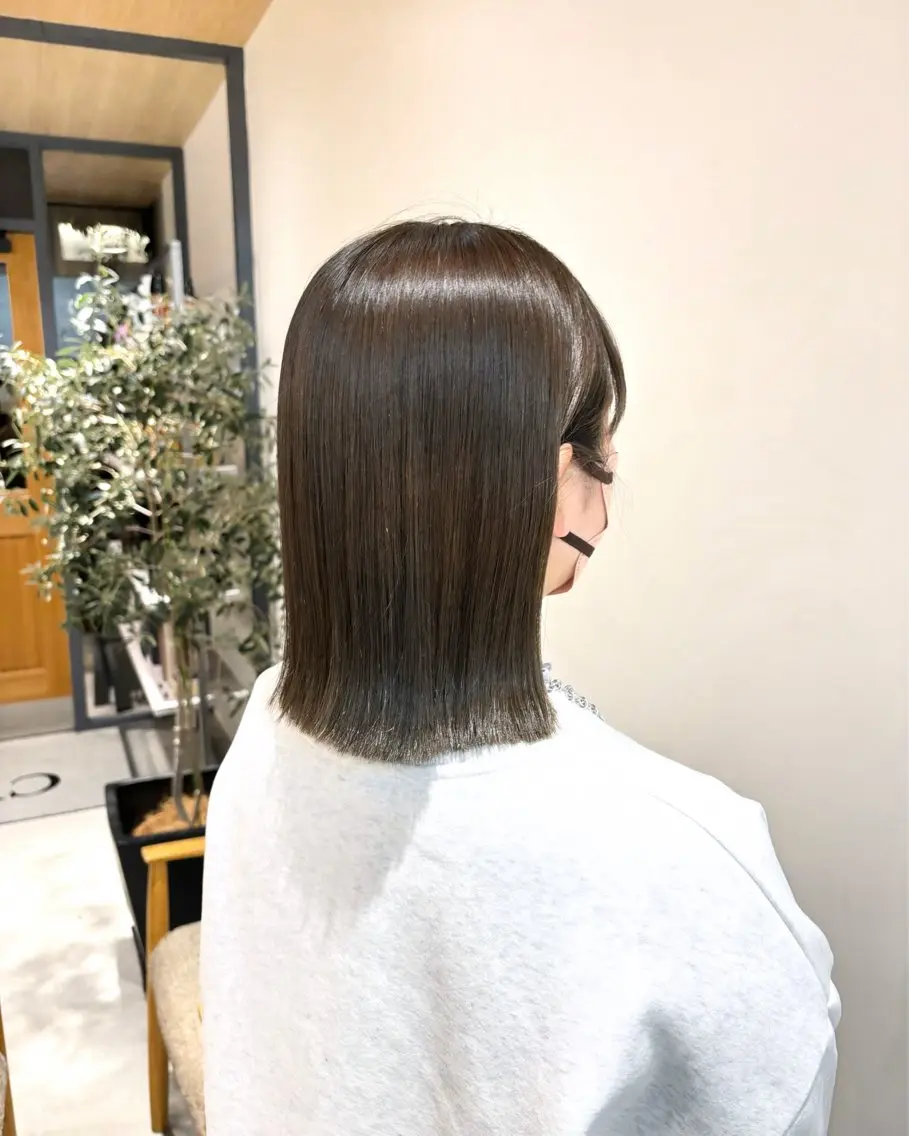 ミディアム カラー カット ヘアカラー トリートメント 似合わせ美髪ヘア✨ 天王寺．阿倍野🌈のヘアスタイル