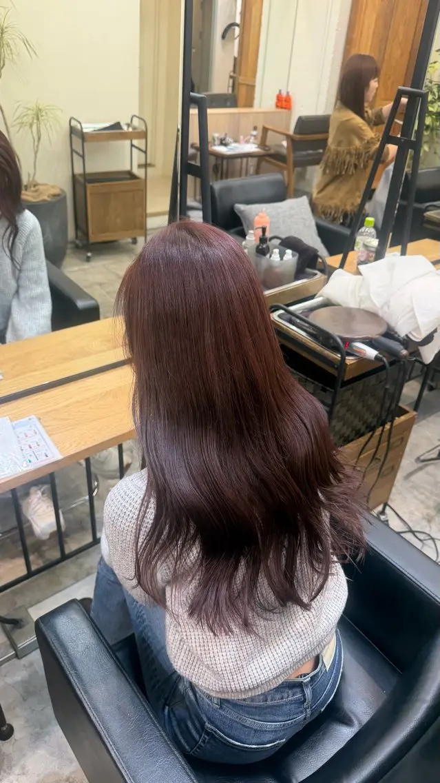 ロング ゆるふわパーマ/ 縮毛矯正/ユズキのヘアスタイル