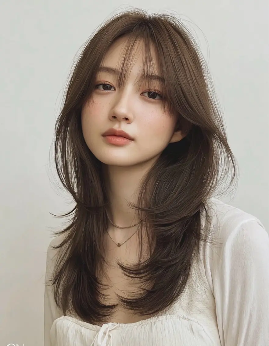 ロング カラー ロング カット ヘアカラー 🌿透明感カラー カット/ナツミのヘアスタイル