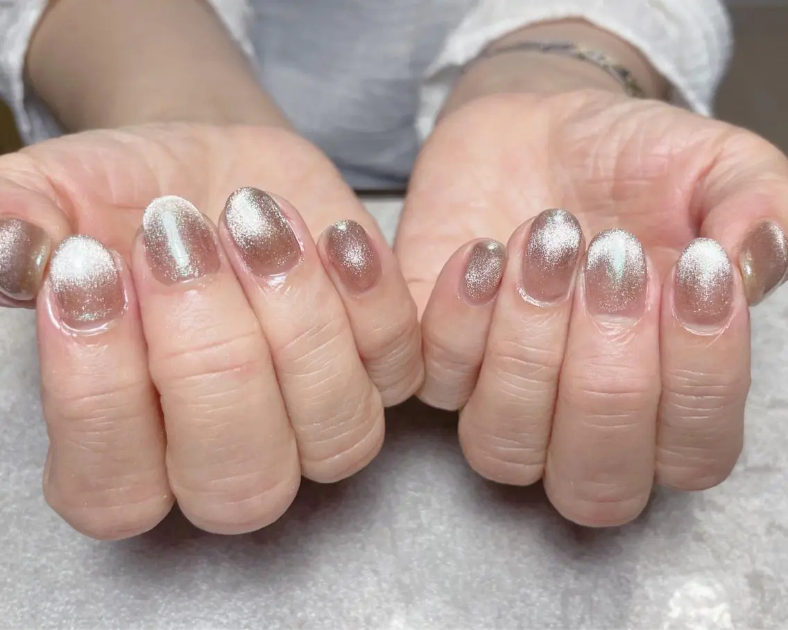 ネイル ジェルネイル グラデーション マグネットネイル BLANC.nail yuuのネイルデザイン
