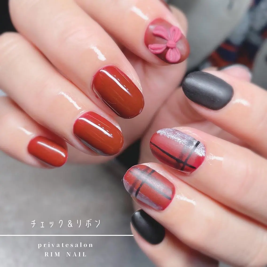 ネイル リボン RIMNAIL リムネイルのネイルデザイン