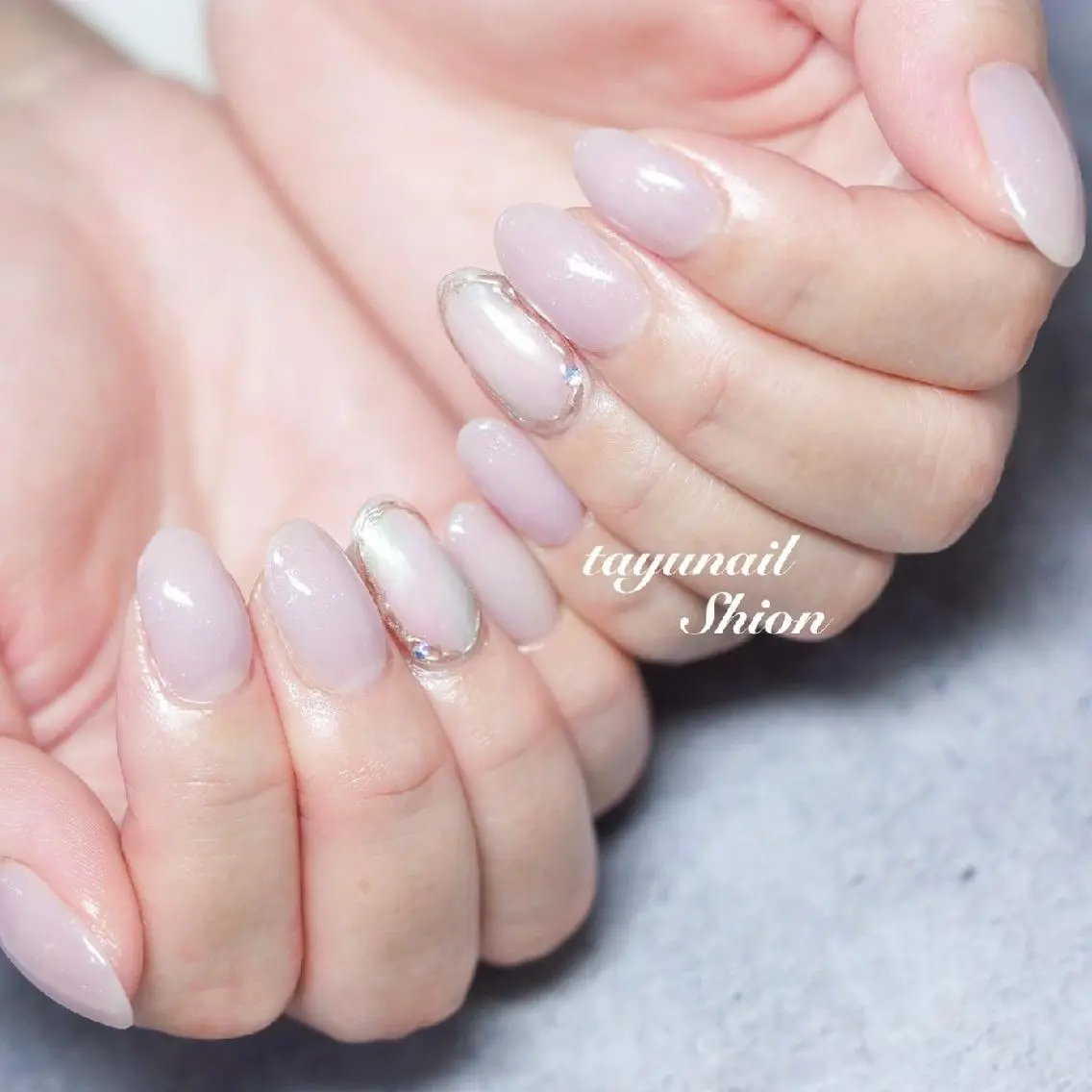 ネイル ブルー ジェルネイル パラジェル 夏ネイル ネイルサロン 【たゆnail】のネイルデザイン