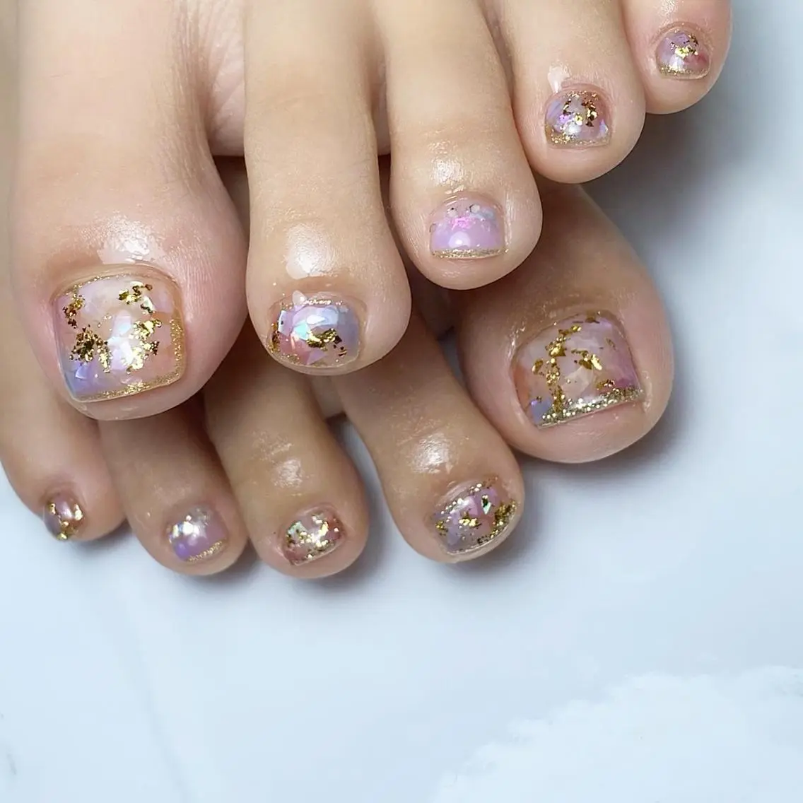 ネイル ニュアンスネイル フットネイル ameria meguのネイルデザイン
