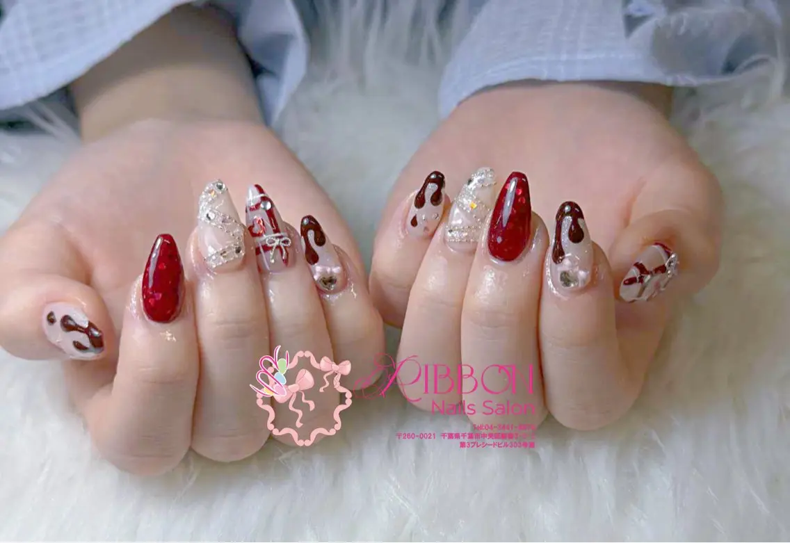 ネイル フレンチネイル ジェルネイル マグネットネイル 持ち込み ニュアンスネイル ハンドネイル Ribbonnail salonのネイルデザイン