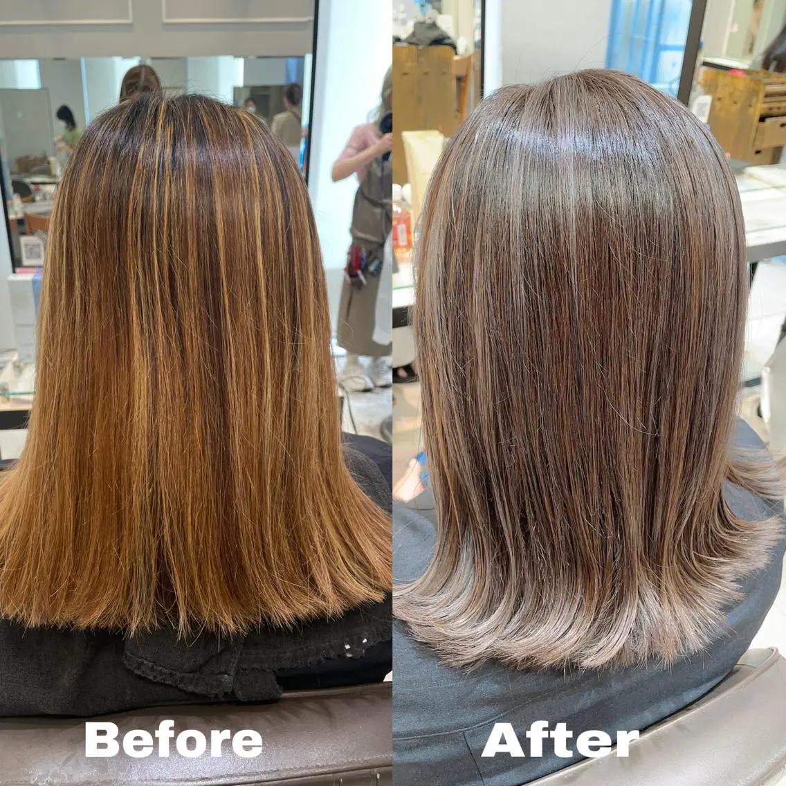 カラー 透明感カラー グレージュ ハイライトカラー カット ヘアカラー トリートメント 🦖鶴岡 香純🦖のヘアスタイル