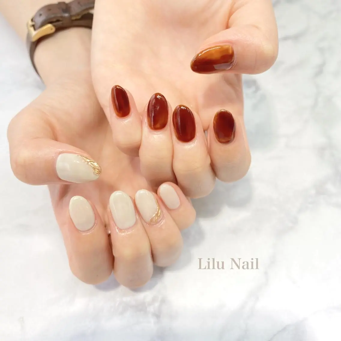 ネイル ニュアンスネイル モチの良さ◉ フィルインネイル♡のネイルデザイン
