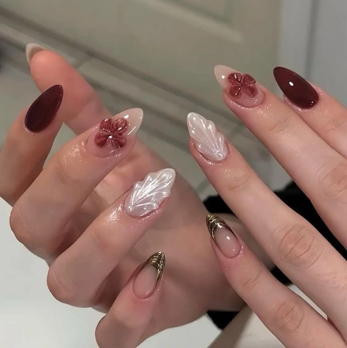 ネイル チークネイル フットネイル フレンチネイル グラデーション 韓国ネイル Ribbonnail salonのネイルデザイン