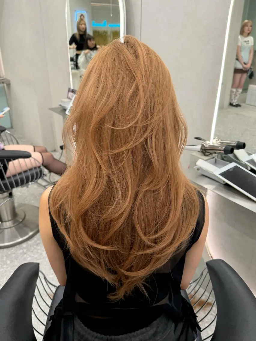 ロング ハッシュカット ハイレイヤー レイヤーカット Yuta✂︎ 韓国レイヤー🪽のヘアスタイル