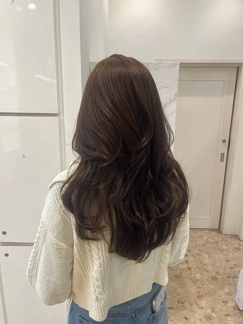 ロング カラー ベージュカラー 透明感カラー レイヤーカット カット ヘアカラー トリートメント 透明感カラー/京都 烏丸/Himariのヘアスタイル