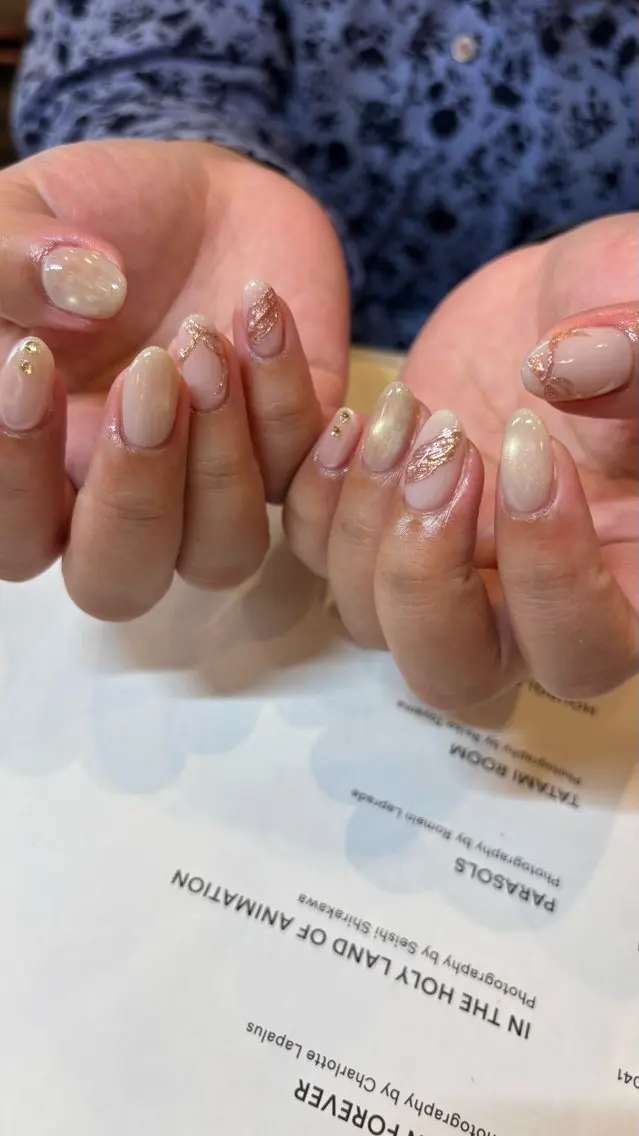 ネイル ニュアンスネイル リボン ハンドネイル Sensi Suzuhaのネイルデザイン