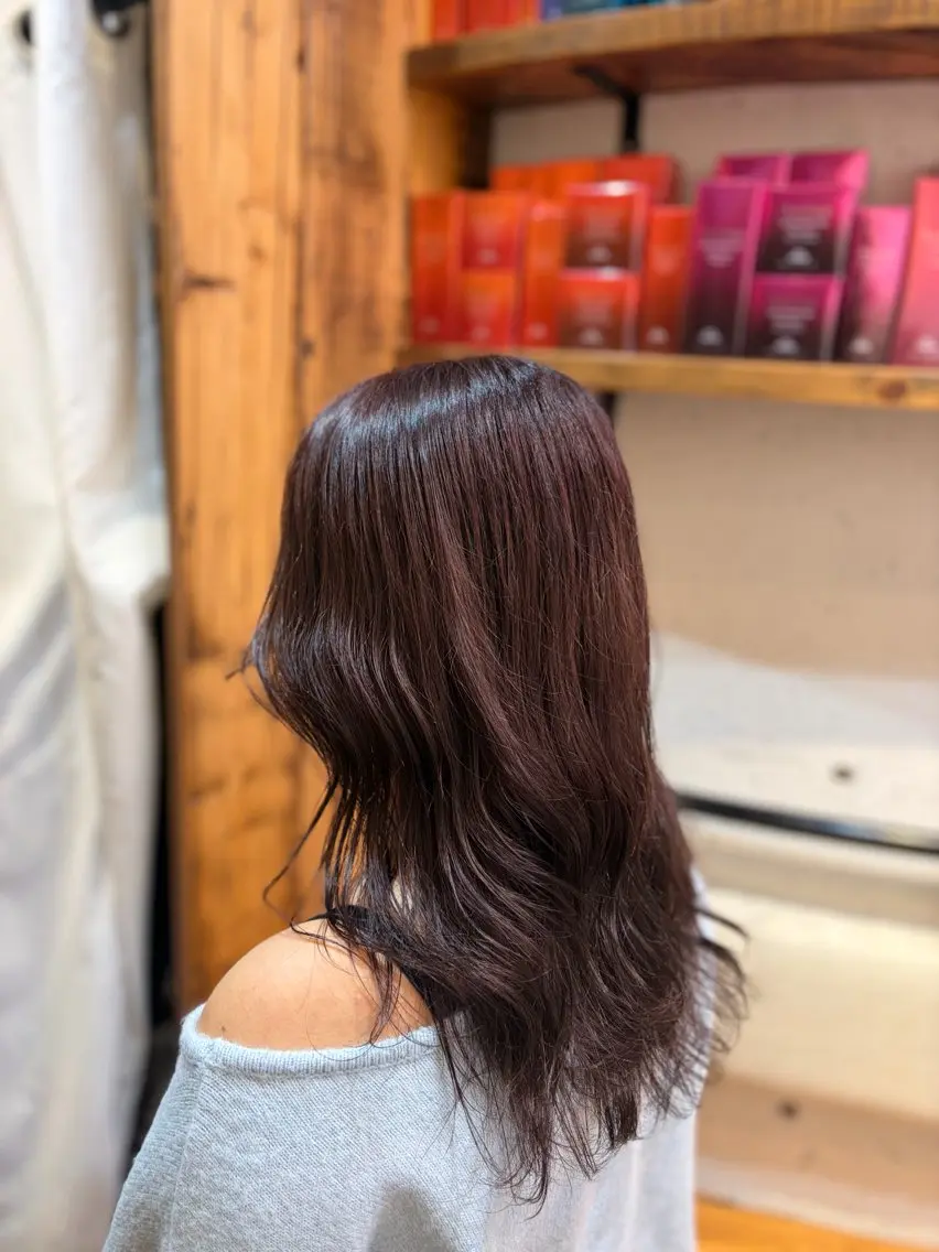セミロング カラー ヘアカラー トリートメント 透明感うる艶カラー ¦コユキ🫧💞のヘアスタイル