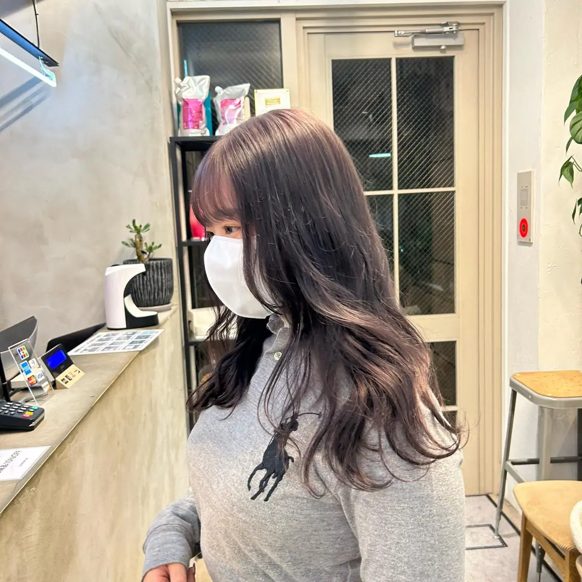 ロング カラー グレージュ ラベンダーカラー ラベンダーグレージュ ラベンダーグレー ❕マンツーマン施術❕ 🍊Moemiのヘアスタイル