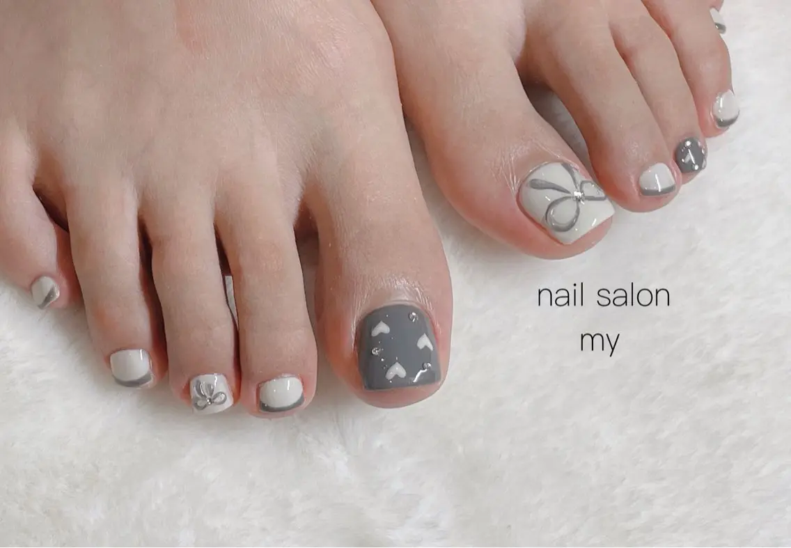 ネイル 韓国ネイル ニュアンスネイル ワンホンネイル フットネイル NailSalon MYのネイルデザイン