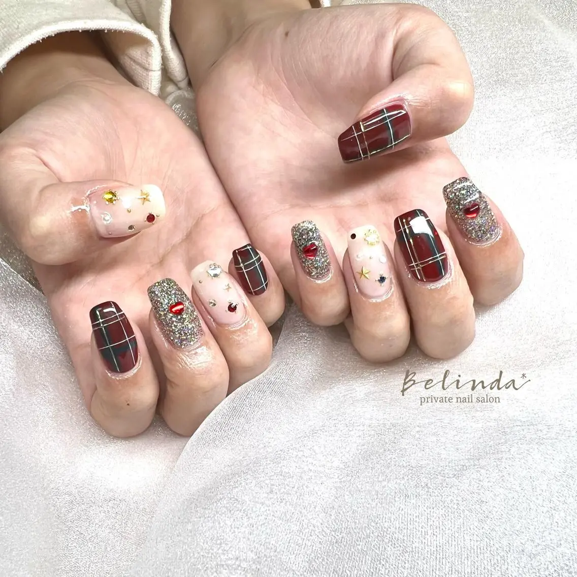 ネイル 冬ネイル クリスマス ハンドネイル Belinda Nailのネイルデザイン