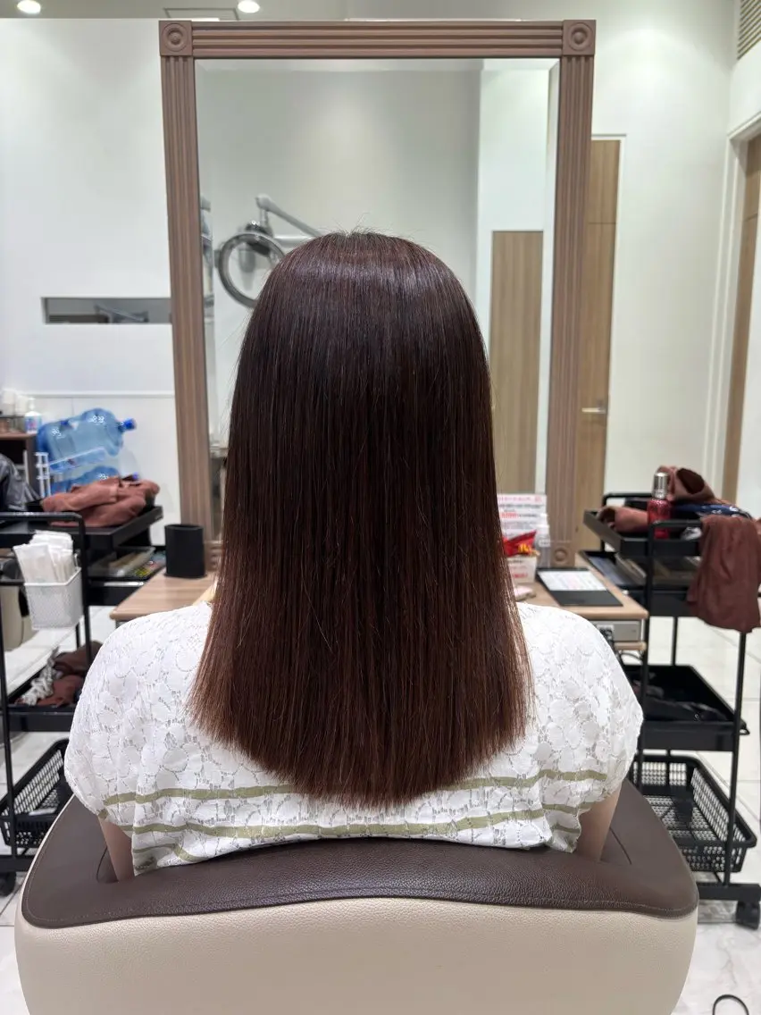 セミロング 縮毛矯正 縮毛矯正 鈴木かのん/縮毛矯正 /ミニモ限定クーポンのヘアスタイル