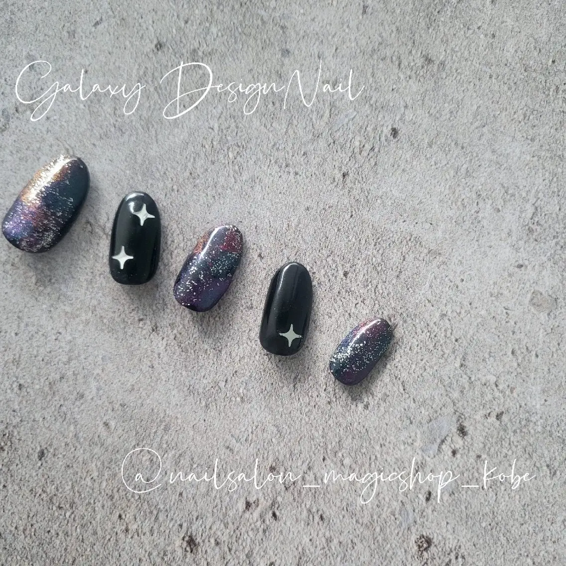 ネイル ジェルネイル マグネットネイル ニュアンスネイル ソフトジェル ハンドネイル Nailsalon MagicShopのネイルデザイン