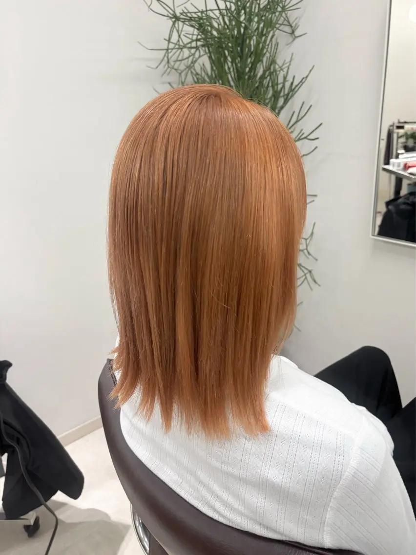 ミディアム カラー ヘアカラー トリートメント 渋谷｜透明感カラー 🫧🤍｜rinaのヘアスタイル
