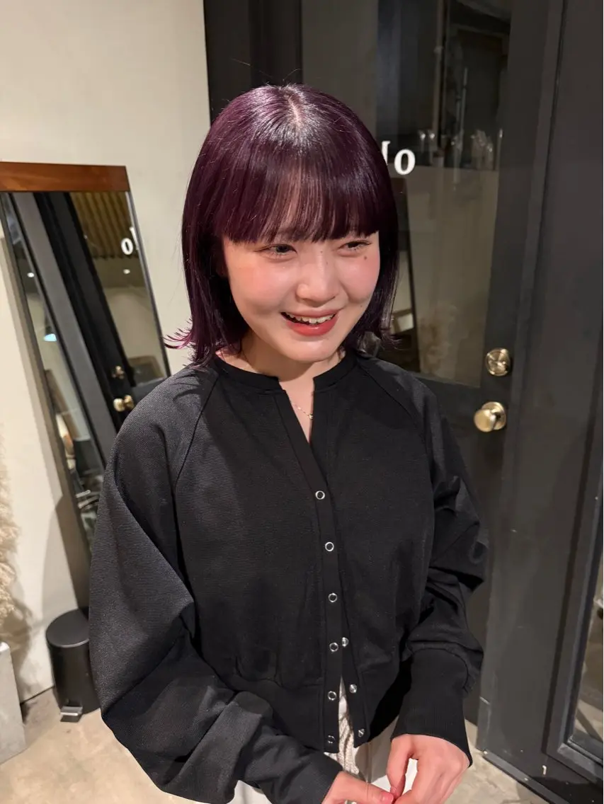 ミディアム カット ヘアカラー トリートメント fubuki🪷 似合わせカットカラーのヘアスタイル