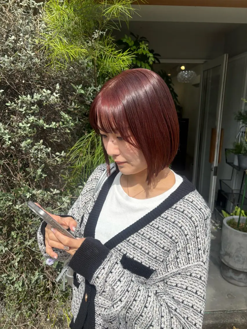 ミディアム ボブ 羽田 桃菜のヘアスタイル