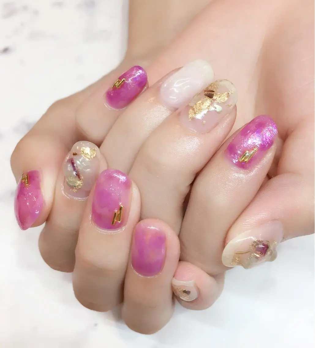 ネイル ジェルネイル 大理石ネイル(マーブル) nail salon Soeurのネイルデザイン