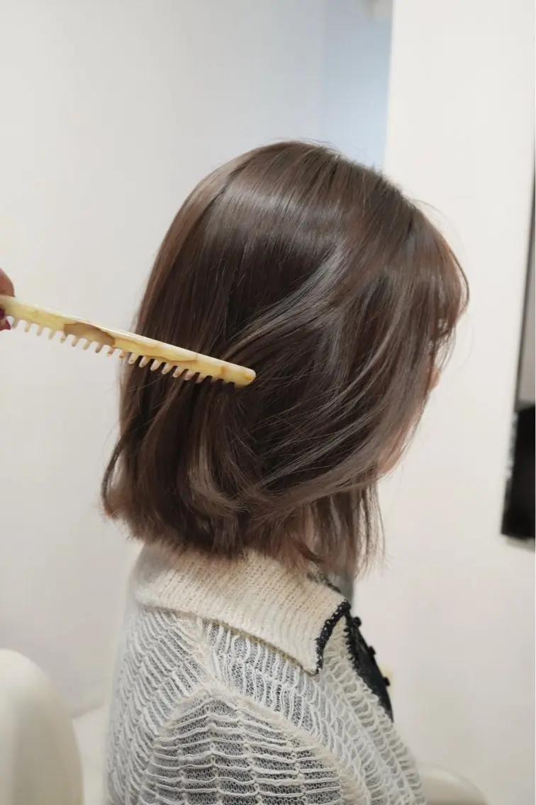 カラー ベージュカラー 透けヘア/艶ベージュ ヘアセット/nagiのヘアスタイル