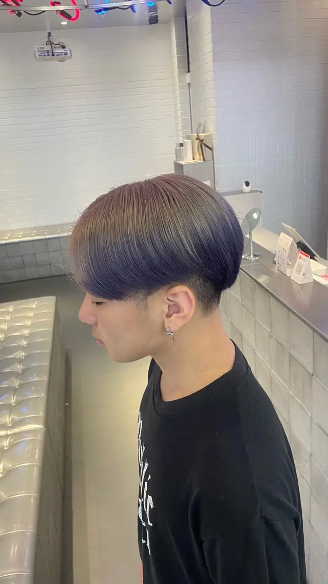 カラー ブリーチ 透明感カラー ネイビーカラー オレンジ ピンクカラー ヘアカラー トリートメント 🍒似合わせ×ハイト ーン/ユリナ🍒のヘアスタイル
