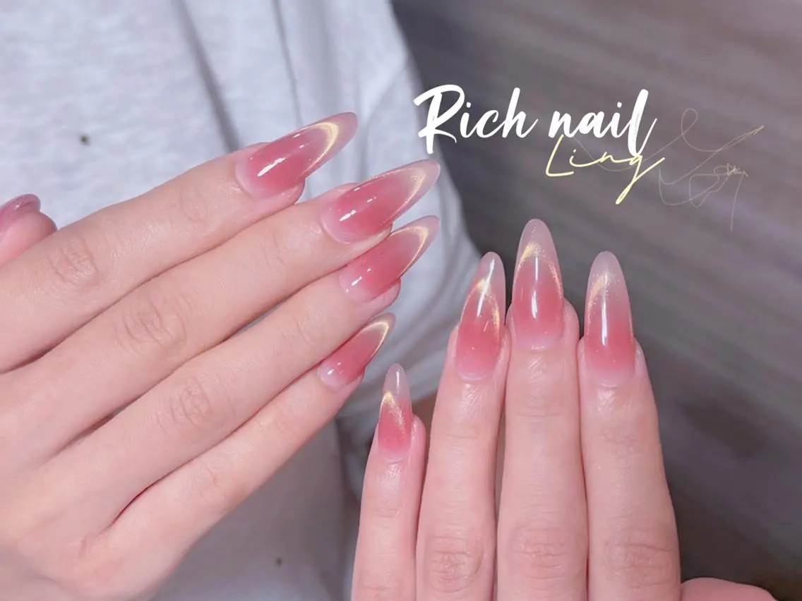 ネイル 長さ出し ハンドネイル ハンドケア Rich Nail 🤲🏻梨央のネイルデザイン